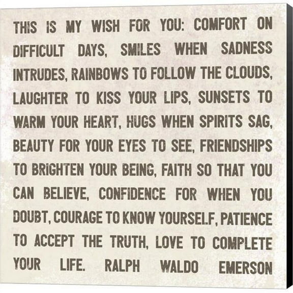 Metaverse C959053-0120000-8CAAAMA This is My Wish for You by Lauren Rader Canvas Wall Art - 12 x 12 in.