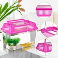thumbnail image 4 of 4 Pcs Mini Portable Fish Tank Betta Fish Tank Decor Handheld Aquarium Plastic Fish Tank Tortoise Living Tank Child, 4 of 6