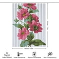thumbnail image 2 of Dahlia Flower Shower Curtain , Enchanted Forest Scenic Bathroom Decor Sets, Waterproof Fabric with Hooks, 2 of 7