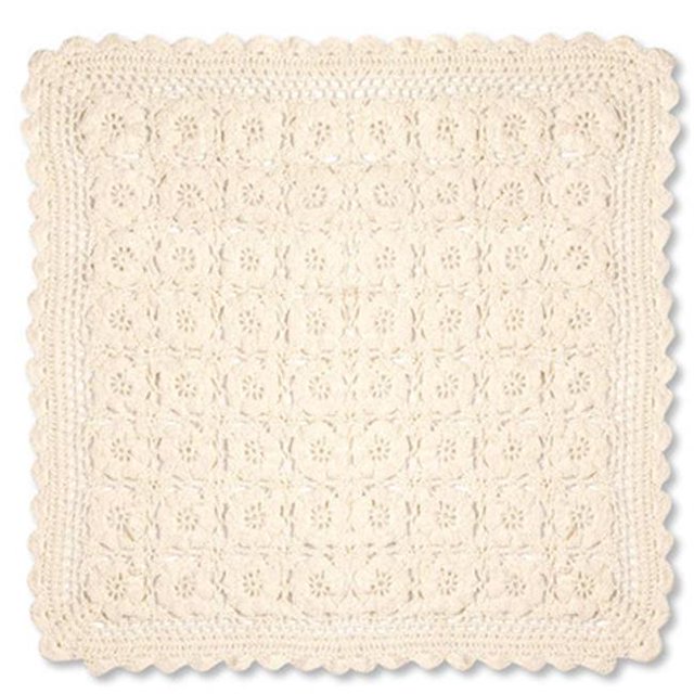 Heritage Lace BRC-1414W 14 x 14 in. Ribbon Crochet Doily