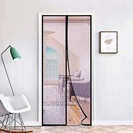 

Magnetic Thermal Insulated Door Curtain 36 x96 Magnet Patio Door Cover Auto Closer Fits Doors Up to 34 x95 to Keep Warm in Winter Cool in Summer for Air Conditioner Heater Room Home Kitchen