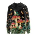 thumbnail image 4 of Puliio Crow And Rose Print Full Zip Hoodies for Women Gothic Long Sleeve Sweatshirt Jacket with Kangaroo Pockets, 4 of 4