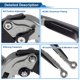 thumbnail image 4 of Palancas de freno y embrague cortas y largas para Kawasaki ZZR600 05-09, palanca de freno ajustable de motocicleta, aleación de aluminio, cabeza de titanio con mango negro, 4 of 6