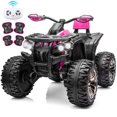 thumbnail image 1 of 24 Volt ATV for Kids, Joyracer 4 Wheeler for Kids, 4WD Power Car Wheels with 800W Motor, Bluetooth/MP3, Horn, Music, LED for Big Kids Gift, Pink, 1 of 8