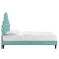 thumbnail image 6 of Modway Gwyneth Tufted Performance Velvet Twin Platform Bed in Mint, 6 of 10