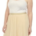 thumbnail image 4 of White Mark Women's Chiffon Pleated Midi Skirt, 4 of 6