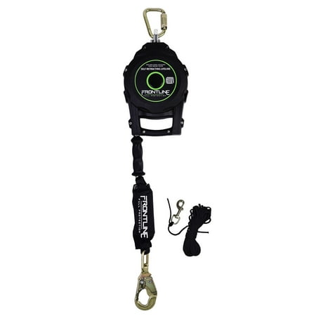 Frontline RPGC50LE Leading Edge Cable Single Leg 50' SRL with Steel Snap Hook End w/ Carry on Handle and Tagline