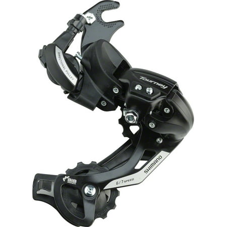 Shimano Tourney RD-TY500-SGS Rear Derailleur - 6,7 Speed, Long Cage, Black, Dropout Claw