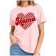 thumbnail image 1 of Tops de Cuello Redondo para Mujeres Casual de Moda Impresa Camiseta de Manga Corta, 95% Poliéster 5% Elastano para Uso Diario Y de Fiesta, 1 of 6