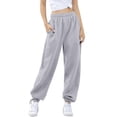thumbnail image 3 of Women's fleece-lined front and back pocket sweatpants, sweatpants and casual pants, 3 of 20