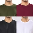 thumbnail image 4 of London Hills Solid Men Round Neck Half Sleeve Tshirt | Cotton Blend Multicolor T-Shirts - Pack of 4, 4 of 7