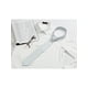 thumbnail image 5 of CORBATA DE HOMBRE DE RAYAS NARROW COLOR SÓLIDO INSPIRAR CHIC PARA EL DÍA DEL PADRE Y GRADUACIÓN TRAJE FORMAL GRIS, 5 of 5