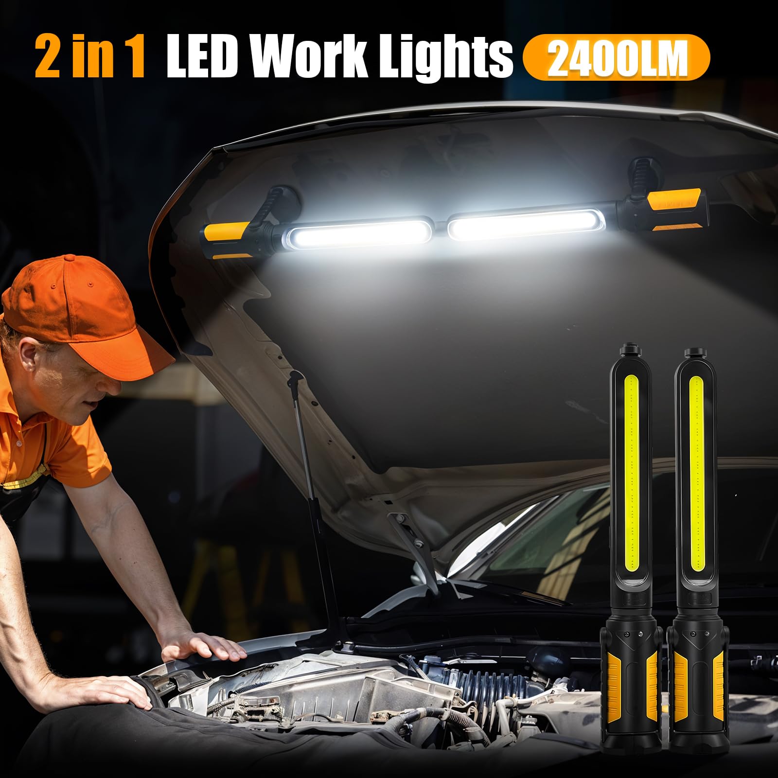 Sideking Rechargeable Magnetic Work Light 2-Pack photo 2