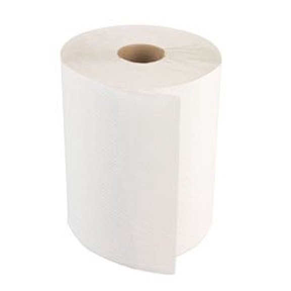 Boardwalk 6254 Paper Towel Roll, 1-Ply Hardwound, 8" Width x 800' Length, White (Pack of 6)
