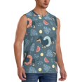 thumbnail image 2 of Bingfone Dachshund Dog Puppy Pattern Men's Tank Tops Workout Sleeveless Tee Shirts Running Beach Tanks for Men-X-Large, 2 of 4