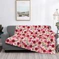 thumbnail image 2 of Honeii Rose Flowers print throw blanket, crafted from cozy cotton flannel, offers versatile home decor as a bedding suitable for all seasons.-50"x40", 2 of 6