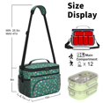 thumbnail image 6 of Lunch Box Pioneer Flower Floral Print Pattern Insulated Lunch Bag for Women Men,Medium Leakproof Lunchbox Cooler Bag Adjustable Strap,10 X 6.7 X 8 Inches, 6 of 6