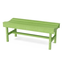 Wildridge Classic Vineyard Bench, Lime Green - Outdoor Weather Resistant Poly Lumber Bench for Patio, Deck, Garden