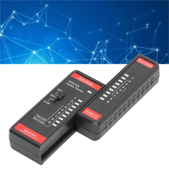 Cable Tester, Battery Powered Telephone Line Test Tool Wide Application Split Design HT812A for Testing