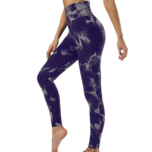 Gibobby Yoga pants mujer Pantalones ajustados de color melocotón para levantamiento de cadera para mujer(Morado,M)