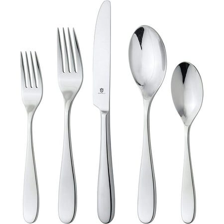 

40 Piece Silverware Set For 8 18 10 Stainless Steel Silverware Set Modern Fidenza Flatware Set Include Knife/Fork/Spoon Long Teaspoon/Salad Fork Mirror-Polished Dishwasher Safe Cutlery