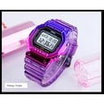 thumbnail image 6 of Watches Women Sport Digital Multi-Function Watch for Men Transparent Colorful Strap LED Waterproof Wristwatch with PU Band, 6 of 6