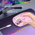 thumbnail image 6 of UHM Wireless Gaming Mouse,Colorful RGB Backlight,3600 DPI,Long Battery Standby,3 Mode USB-C/2.4G/Dual Bluetooth 5.3 Portable Rechargeable Gaming Mice for PC/PS5/Mac Computer and Laptop/Tablet,Pink, 6 of 11