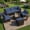 Dark Blue, variant on SHGJ&SOFT 7-Piece Outdoor Patio Furniture Set,All-Weather Rattan Wicker Modular Sectional Sofa,Water-Resistant Cushions&Glass Table,Patio Conversation Set for Backyard,Deck,Poolside(Peacock Blue,7pcs