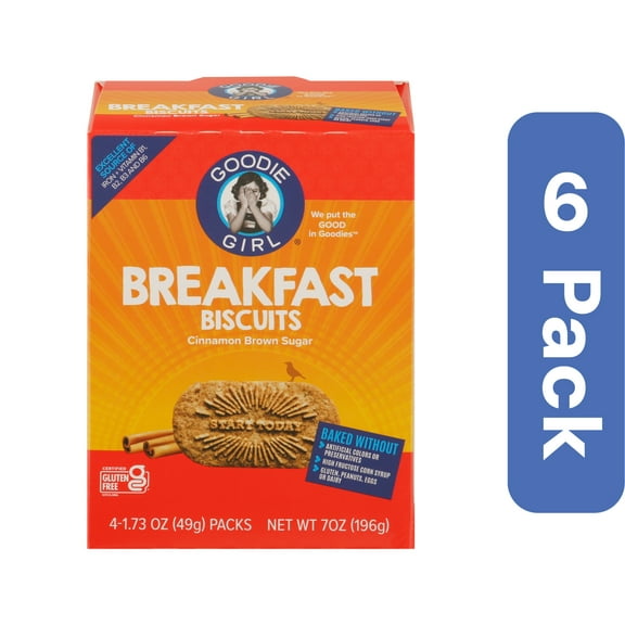 Goodie Girl Breakfast Biscuit Cinnamon Sugar 7 oz (Pack of 6)