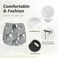 thumbnail image 4 of Bixox Women's Cute Dog And Flowers pattern 2 in 1 Running Shorts - Lightweight Athletic Workout Gym Yoga Shorts Liner with Pockets - XX-Large, 4 of 7