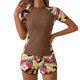 thumbnail image 5 of Traje de baño de 2 piezas para mujer, trajes de baño para mujer, traje de baño separado para mujer, conjunto de baño conservador estampado de manga corta para mujer, 5 of 5
