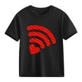 thumbnail image 2 of Yanlir T-Shirt à Manches Courtes en Coton avec Imprimé Cœur de la Saint-Valentin pour Enfants, Col Rond, Décontracté et Confortable, Mignon, pour Garçons et Filles, Mode Jeunesse (Noir, 5 Ans), 2 of 9