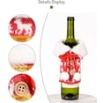 thumbnail image 2 of Ounissouiy Cubierta de botella de vino Pajarita Encaje Árbol de Navidad con cuello de comedor Ropa de botella de vino Rojo Gris Bolsa de Kits de decoración para fiestas Gris, 2 of 6