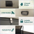thumbnail image 4 of Deck Boxes, 200 Gallon Modern Waterproof Outdoor Storage for Patio Garden Pool | Slate Gray | Plastic, 4 of 12