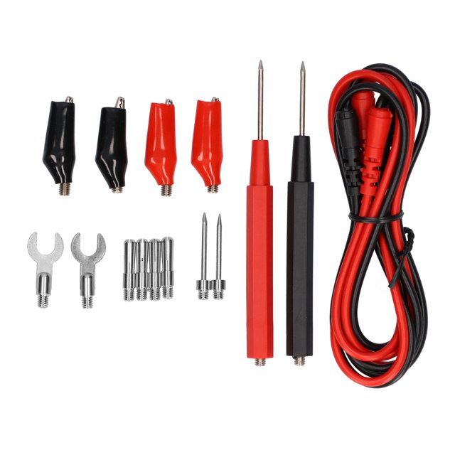 Kit De Cables De Prueba Multifuncional Juego De Cables De Prueba De Multímetro Intercambiable Clip De Cocodrilo Clip Tipo U Juego De Palo De Cable De Enchufe De Banana 100 Cm 14 Piezas P1500 Minnieouse TO004854-00