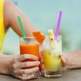 thumbnail image 2 of Wovilon 8.3" Jumbo Straws (100PCs), Big Wide Milkshake Straws, Straight Smoothie Straws Disposable, Plastic Boba Drinking Straws 6 Colors, 2 of 9