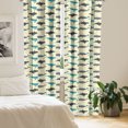 thumbnail image 2 of Ambesonne Whale Curtains, Swimming Mammals Yellow, Pair of 28"x84", Multicolor, 2 of 5