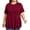 03-Wine Red, variant on Daystry Womens Short Sleeve Casual Loose Fit Flare Swing Tunic Tops Round Neck Jersey Plit Side T-Shirt Plus Size Black 3XL