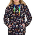 thumbnail image 3 of KLL Colorful Mushrooms in Doodle Style for Womens Pullover Hoodie with Pocket Hooded Long Sleeve Shirts Sweatshirt for Women-Small, 3 of 7