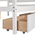 thumbnail image 6 of Canopy Bed Frame with 2 Drawers, Full Size Platform Bed, Wooden Canopy Bed with Headboard and 3 Center Supported Legs, Noise Free, No Box Spring Needed, White, 6 of 7