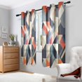 thumbnail image 2 of Yayeee Window Curtains Set of 2 for Living Room Light Filtering 63"x42", Geometric Pattern, 2 of 7