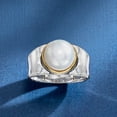 thumbnail image 5 of Ross-Simons 9.5-10mm Cultured Pearl Ring in Sterling Silver With 14kt Gold, Women's, Adult, 5 of 6
