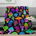 thumbnail image 2 of Mushroom Blanket for Kids Adults Lightweight Flannel Throw Blanket for Sofa Couch Living Room Bed Gift Ultra Soft Summer Blanket, Air Conditioner Blanket (60''''x80''''), 2 of 6