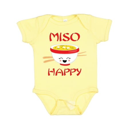 

Inktastic Kawaii Miso Happy Gift Baby Boy or Baby Girl Bodysuit