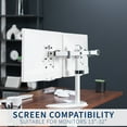thumbnail image 5 of VIVO White Dual Monitor Articulating Desk Stand Mount, Fits Up to 32" Screens, 5 of 5