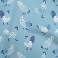 thumbnail image 1 of oneOone Polyester Lycra Light Blue Fabric Rooster Cock Craft Projects Decor Fabric Printed By The Yard 56 Inch Wide, 1 of 4