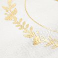 thumbnail image 4 of Gold Initial B Personalized Makeup Bag for Women, Monogrammed Canvas Cosmetic Pouch (White, 10 x 3 x 6 In), 4 of 8