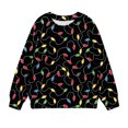 thumbnail image 5 of Odeerbi Kids Girls Christmas Crewneck Sweatshirts Fall Winter Pullover Sweatshirt Christmas Printed Long Sleeve Sweatshirt Kids Clothes Black, 5 of 5