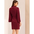 thumbnail image 4 of Vestido de Tubo Allegra K Mini Vestido Ajustado de Negocios Rojo XL, 4 of 6