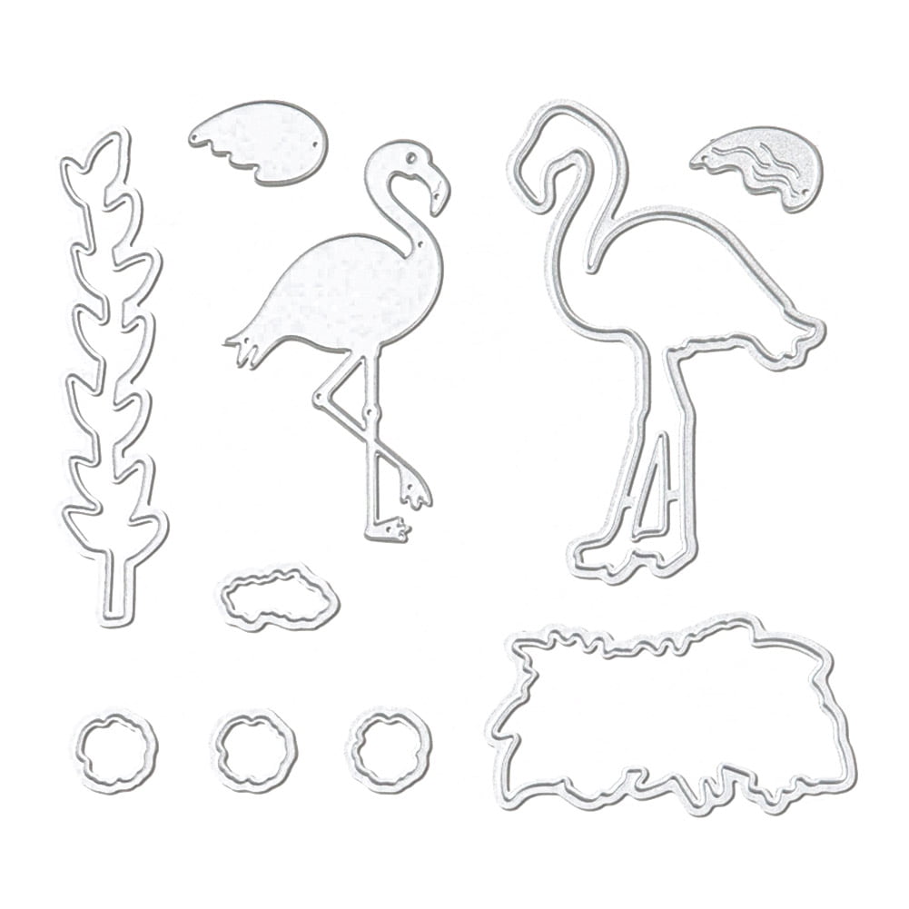 Delicate Flamingos Framed Cutting Dies For DIY Scrapbooking Paper Cards Craft _H 
